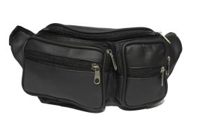 Cangurera de piel. Salchicha 2 bolsas